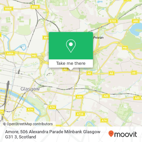 Amore, 506 Alexandra Parade Milnbank Glasgow G31 3 map