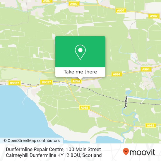 Dunfermline Repair Centre, 100 Main Street Cairneyhill Dunfermline KY12 8QU map