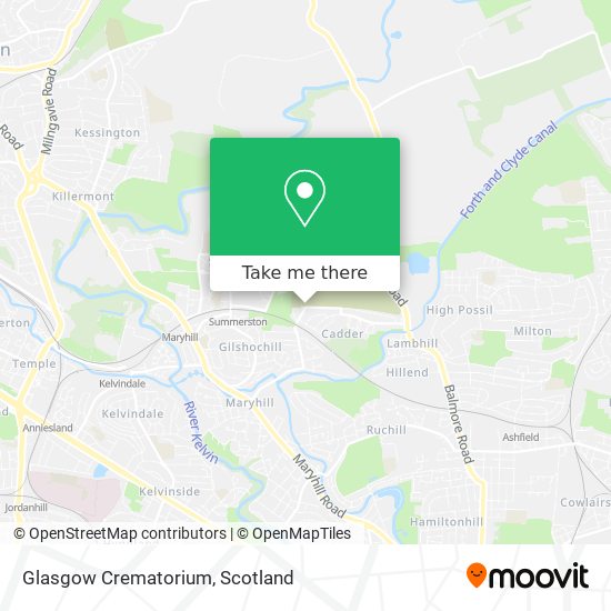 Glasgow Crematorium map