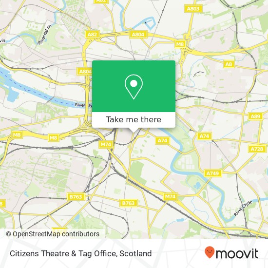 Citizens Theatre & Tag Office map