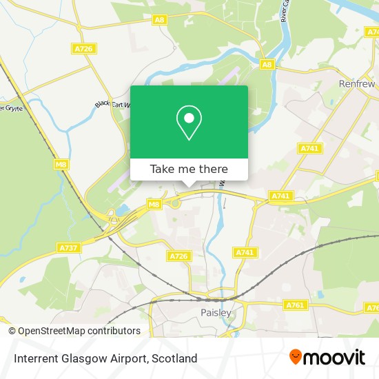 Interrent Glasgow Airport map