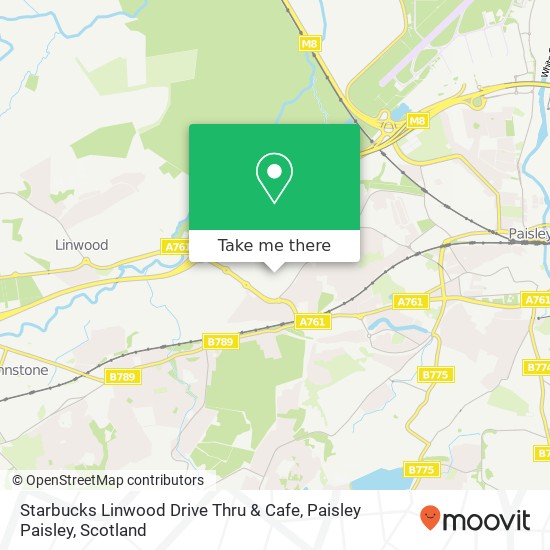 Starbucks Linwood Drive Thru & Cafe, Paisley Paisley map