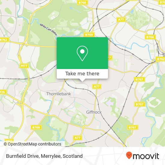 Burnfield Drive, Merrylee map