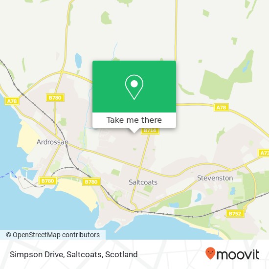 Simpson Drive, Saltcoats map