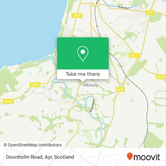 Doonholm Road, Ayr map