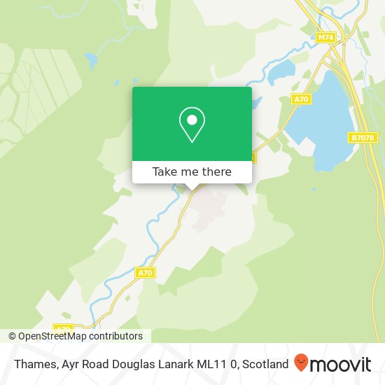 Thames, Ayr Road Douglas Lanark ML11 0 map