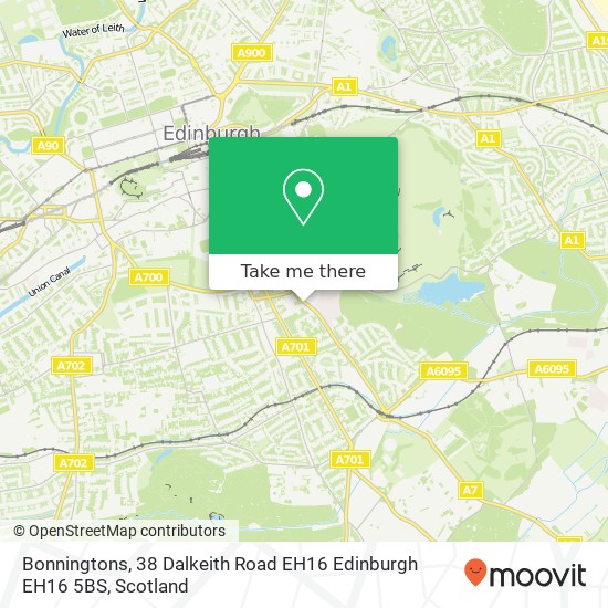 Bonningtons, 38 Dalkeith Road EH16 Edinburgh EH16 5BS map