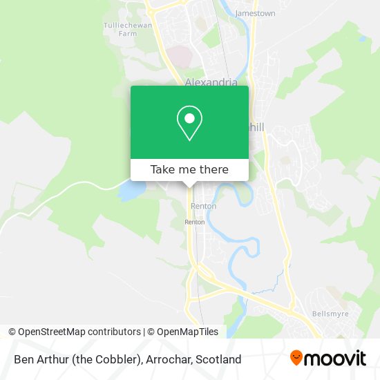 Ben Arthur (the Cobbler), Arrochar map