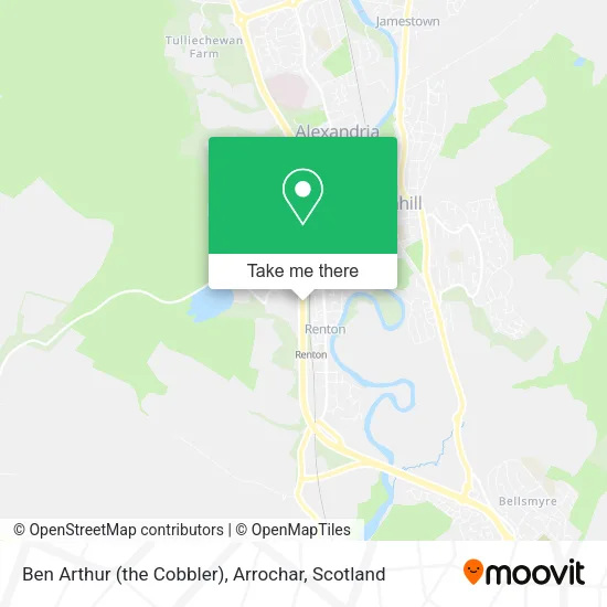 Ben Arthur (the Cobbler), Arrochar map