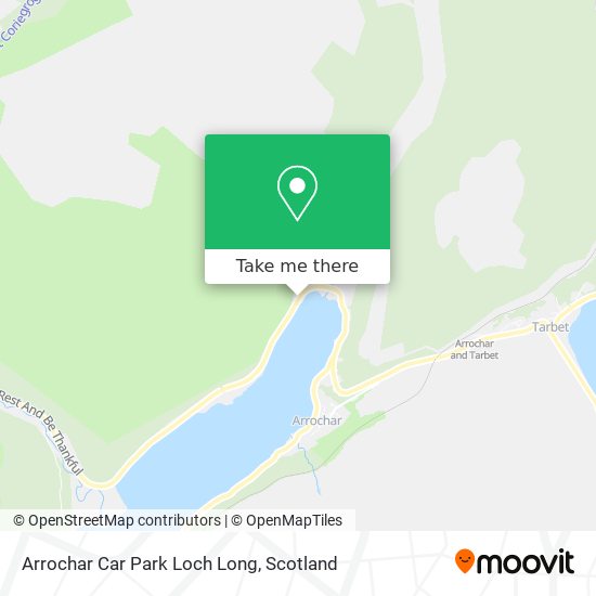 Arrochar Car Park Loch Long map