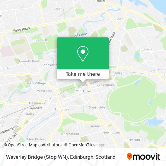 Waverley Bridge (Stop WN), Edinburgh map