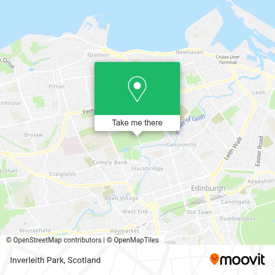 Inverleith Park map