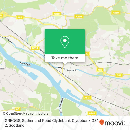GREGGS, Sutherland Road Clydebank Clydebank G81 2 map