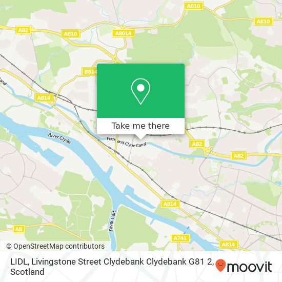 LIDL, Livingstone Street Clydebank Clydebank G81 2 map
