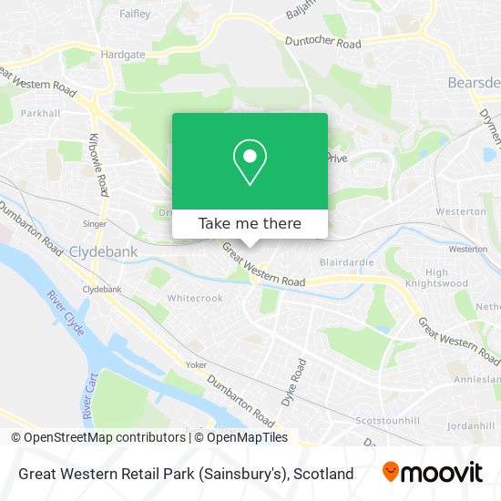 Great Western Retail Park (Sainsbury's) map