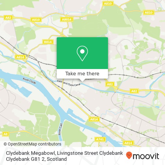 Clydebank Megabowl, Livingstone Street Clydebank Clydebank G81 2 map