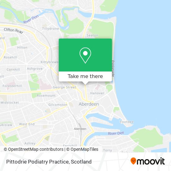 Pittodrie Podiatry Practice map
