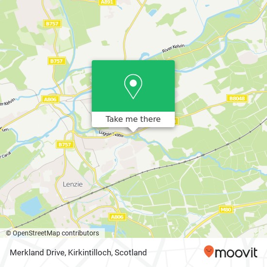 Merkland Drive, Kirkintilloch map
