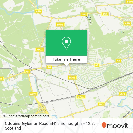 Oddbins, Gylemuir Road EH12 Edinburgh EH12 7 map