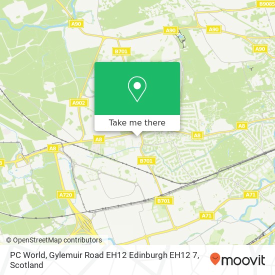 PC World, Gylemuir Road EH12 Edinburgh EH12 7 map
