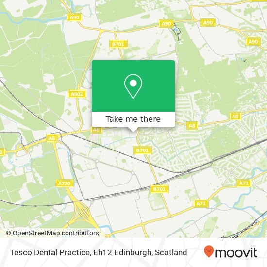 Tesco Dental Practice, Eh12 Edinburgh map