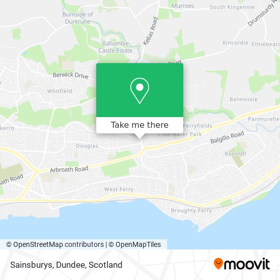 Sainsburys, Dundee map