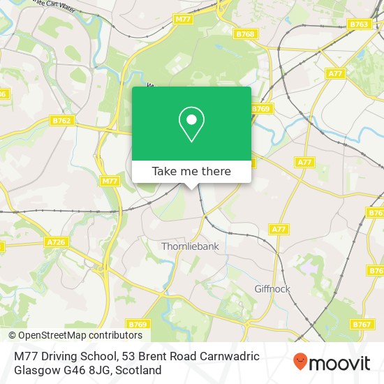 M77 Driving School, 53 Brent Road Carnwadric Glasgow G46 8JG map