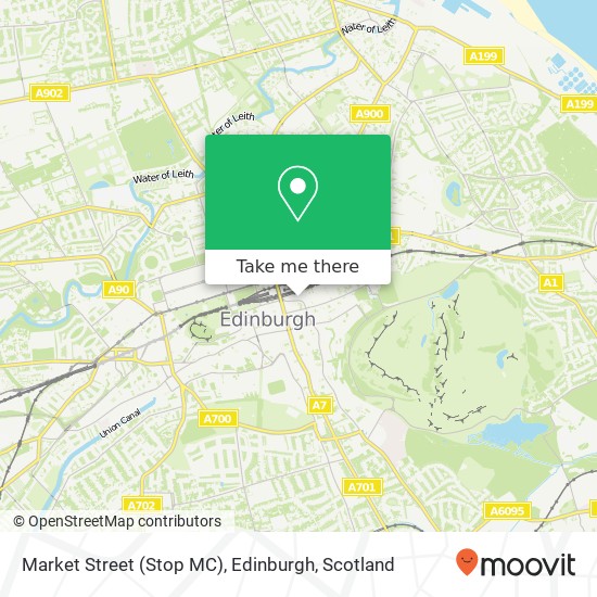 Market Street (Stop MC), Edinburgh map