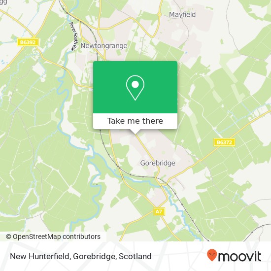 New Hunterfield, Gorebridge map