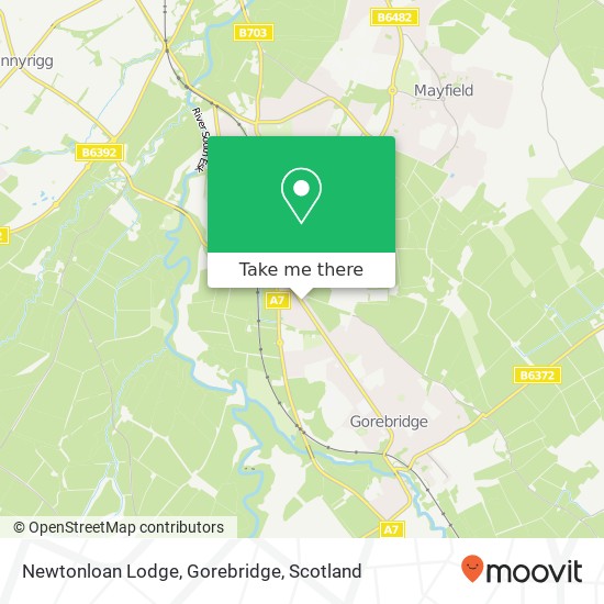 Newtonloan Lodge, Gorebridge map