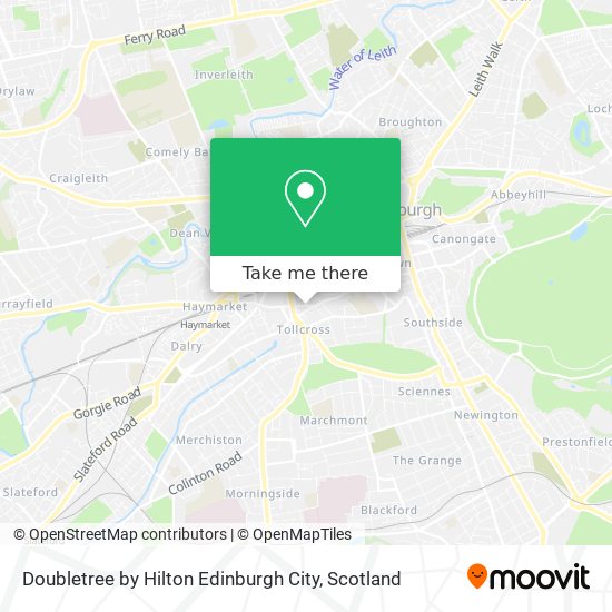 Doubletree by Hilton Edinburgh City map