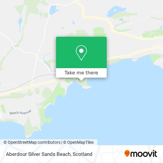 Aberdour Silver Sands Beach map