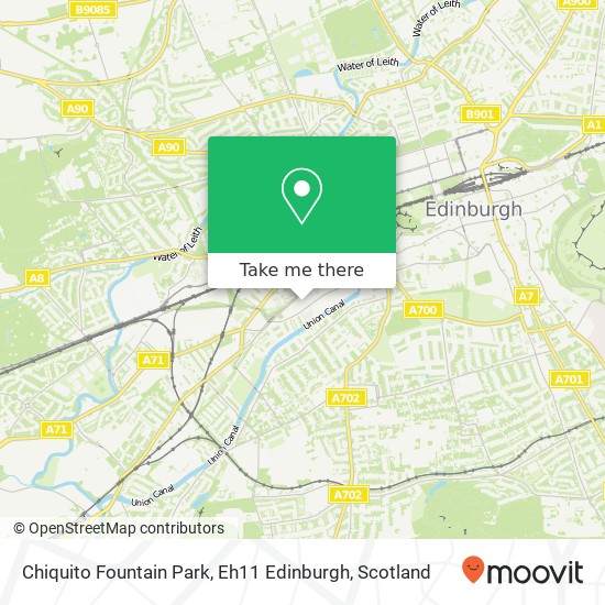 Chiquito Fountain Park, Eh11 Edinburgh map