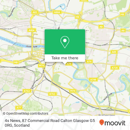 4s News, 87 Commercial Road Calton Glasgow G5 0RG map