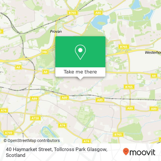 40 Haymarket Street, Tollcross Park Glasgow map