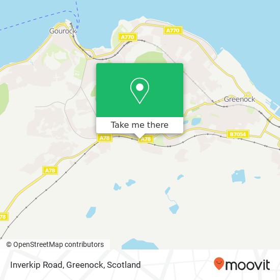 Inverkip Road, Greenock map