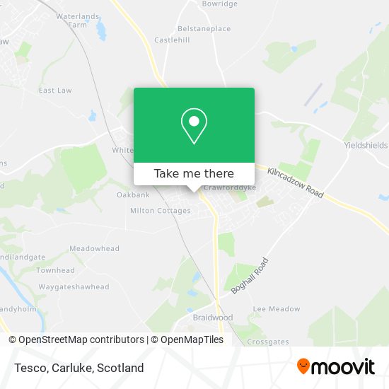 Tesco, Carluke map