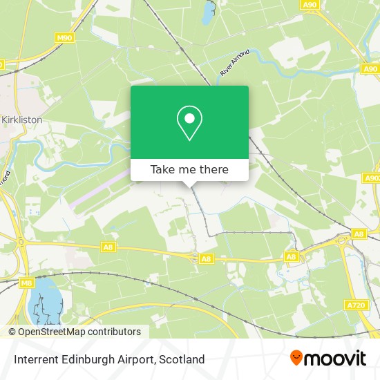 Interrent Edinburgh Airport map