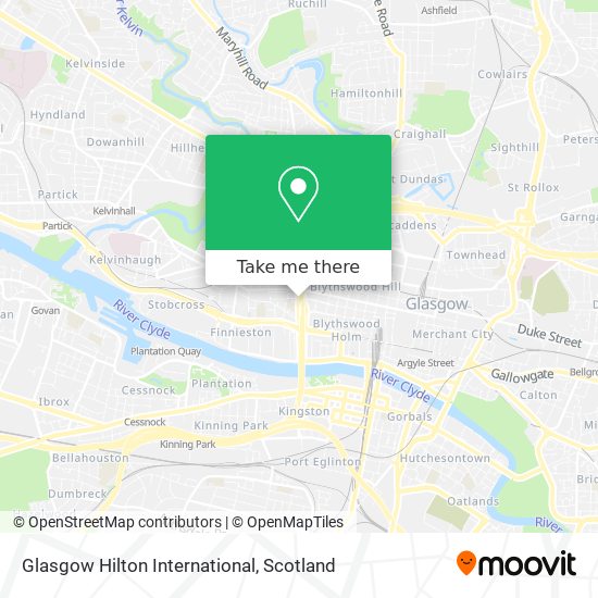 Glasgow Hilton International map