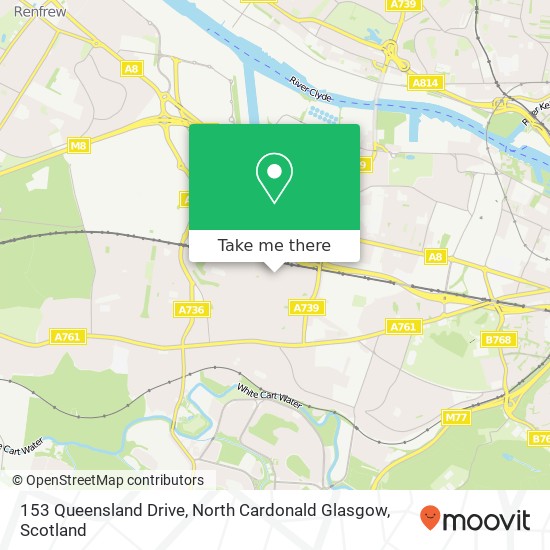 153 Queensland Drive, North Cardonald Glasgow map
