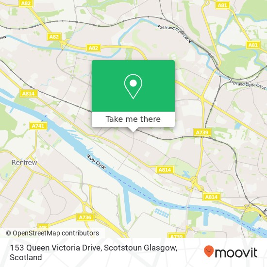 153 Queen Victoria Drive, Scotstoun Glasgow map