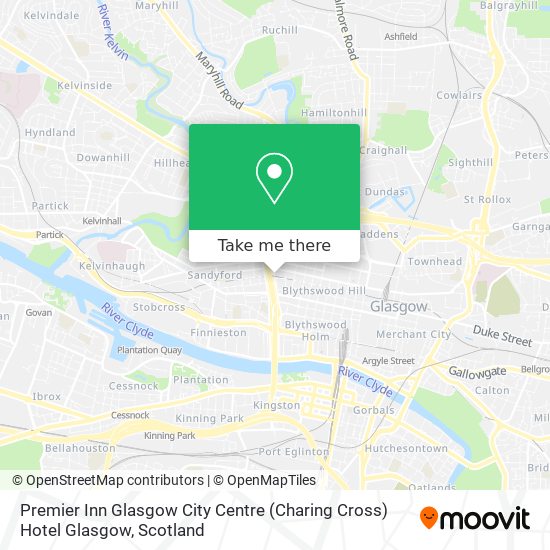 Premier Inn Glasgow City Centre (Charing Cross) Hotel Glasgow map