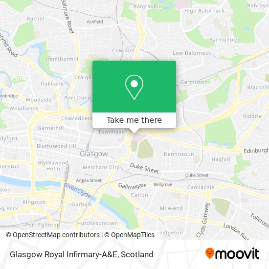 Glasgow Royal Infirmary-A&E map