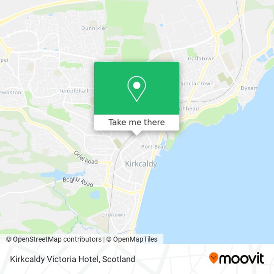 Kirkcaldy Victoria Hotel map