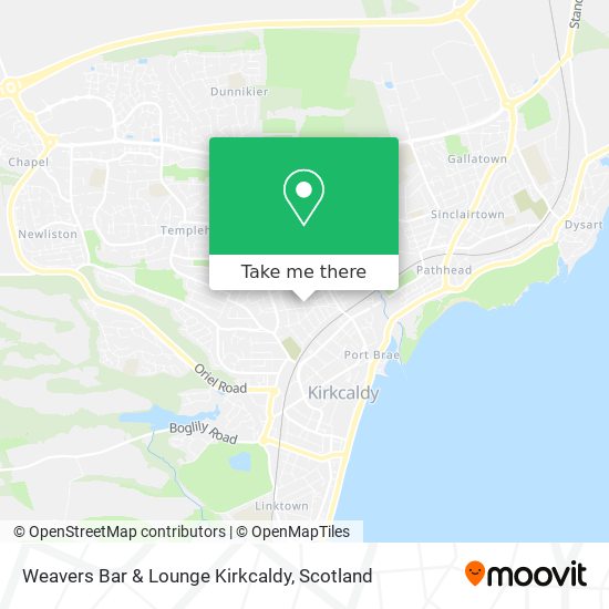 Weavers Bar & Lounge Kirkcaldy map