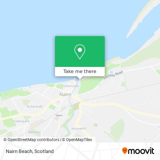 Nairn Beach map