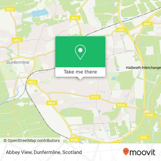 Abbey View, Dunfermline map