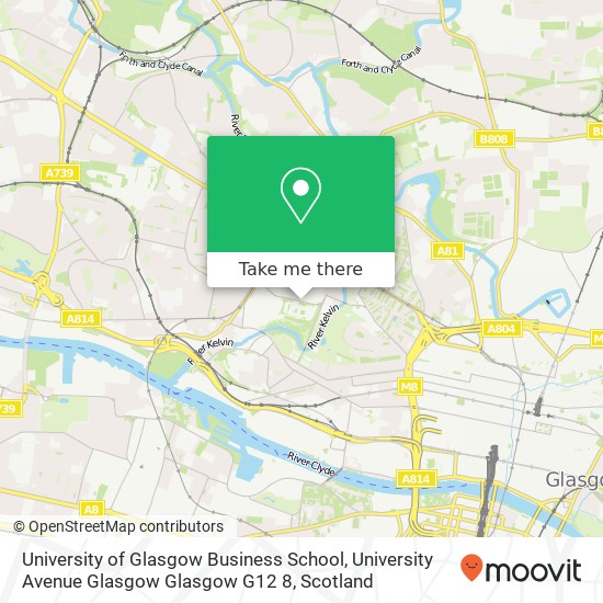 University of Glasgow Business School, University Avenue Glasgow Glasgow G12 8 map