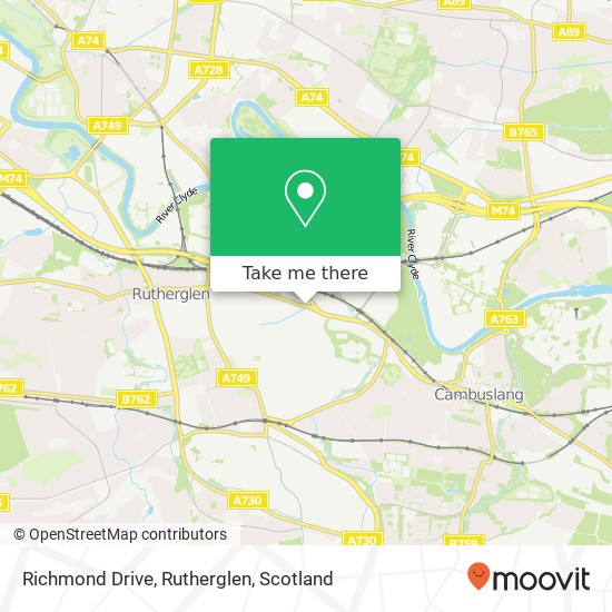 Richmond Drive, Rutherglen map