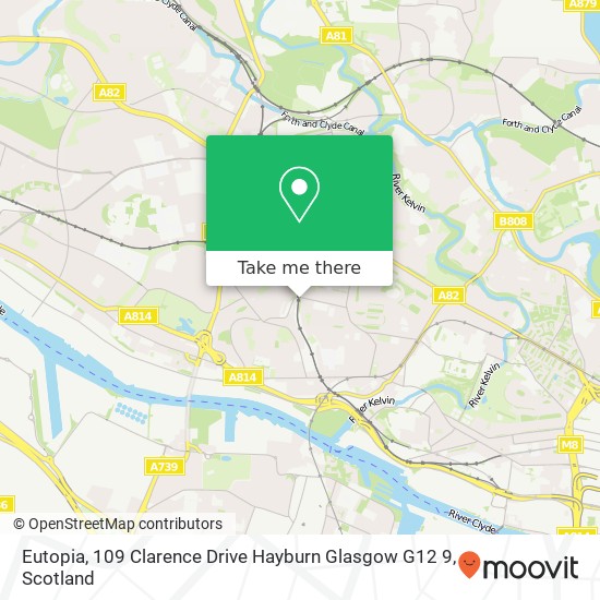 Eutopia, 109 Clarence Drive Hayburn Glasgow G12 9 map